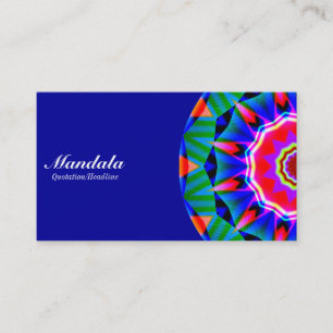 Cartão De Visita Half Mandala 08 - Azul 000099