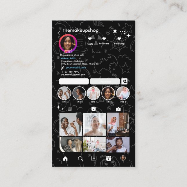 Cartão De Visita Halloween Instagram (Frente)
