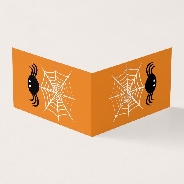 Cartão De Visita Halloween Spider Web (Exterior)