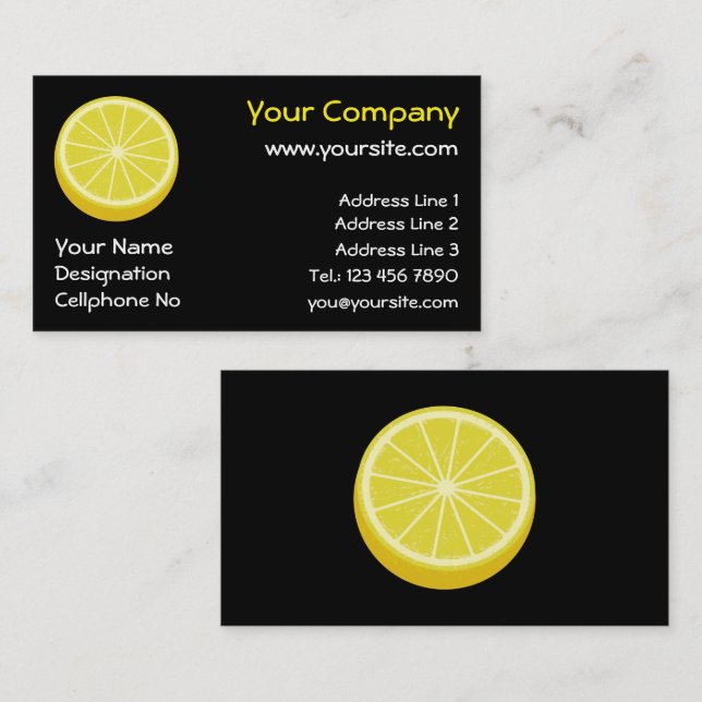 Cartão De Visita Halve Lemon (Frente/Verso)