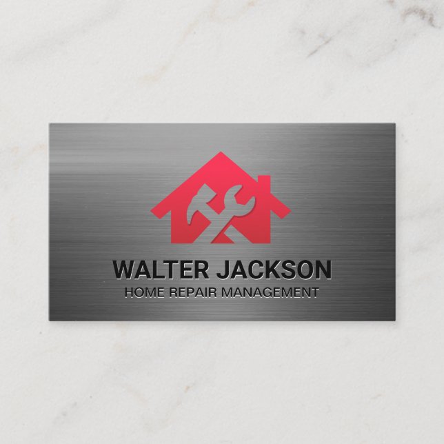 Cartão De Visita Hammer Wrench House Logo | Home Renovations (Frente)