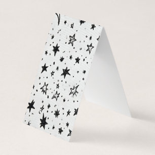 Cartão De Visita Hand Drawn Celestial Night Sky Pattern