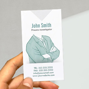Cartão De Visita Hand Drawn Investigator Business Card