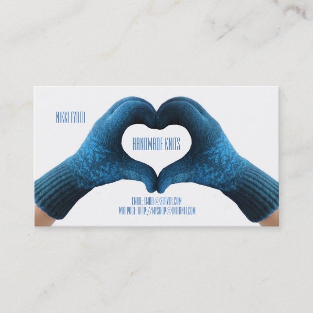 Cartão de visita Handmade das malhas (Frente)