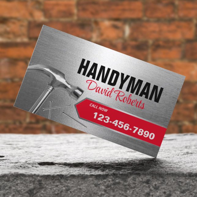 Cartão De Visita Handman Professional Repair & Maintenance Metal (Criador carregado)