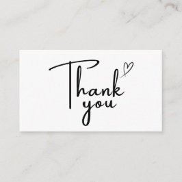 Cartão De Visita Handwritten Thank You Card Small Business