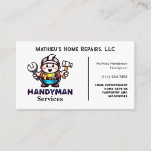 Cartão De Visita Handyman de Ferramentas de Construção