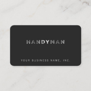 Cartão De Visita Handyman [Estilo Letterpress Branco]