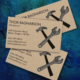 Cartão De Visita Handyman Repair Construction Wrench Hammer KRAFT
