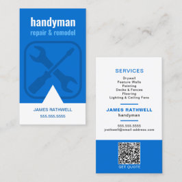 Cartão De Visita Handyman Repara Remodel | Código QR