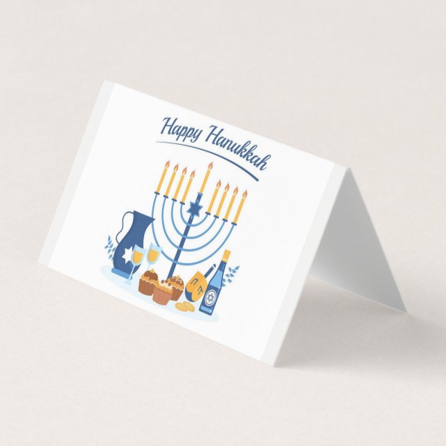 Cartão De Visita happy hannukah card (Frente)