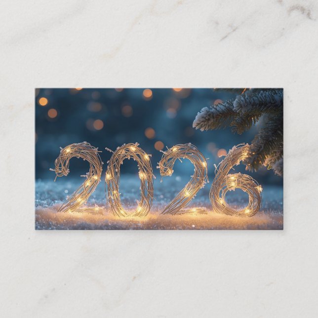 Cartão De Visita happy new year 2026 business card (Frente)