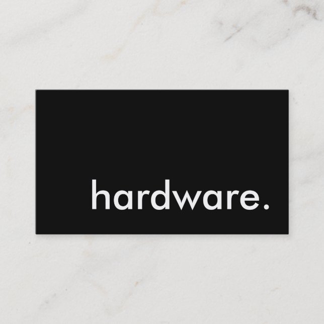 Cartão De Visita hardware. (Frente)