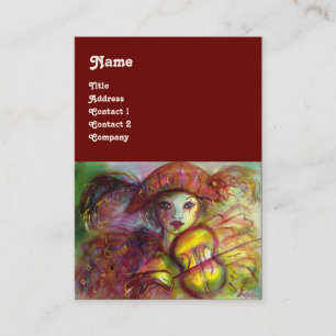 Cartão De Visita HARLEQUIN, sparkles rosas vermelha do roxo do