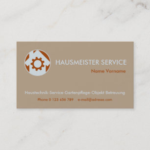 Cartão De Visita hausmeisterservice serviço porteiro