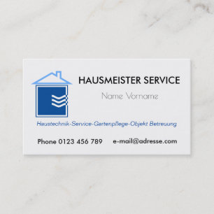 Cartão De Visita hausmeisterservice serviço porteiro