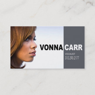 Cartão De Visita Headshot do cantor para o músico do vocalista