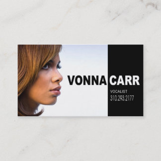Cartão De Visita Headshot do cantor para o músico do vocalista