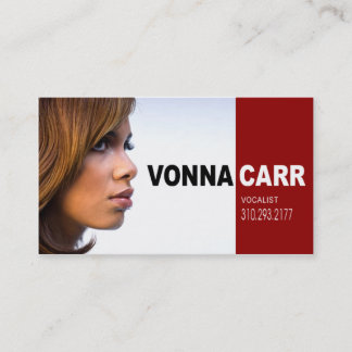 Cartão De Visita Headshot do cantor para o músico do vocalista