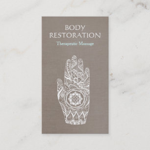 Cartão De Visita Healer Espiritual Henna Lotus Tatuagem Mão 3