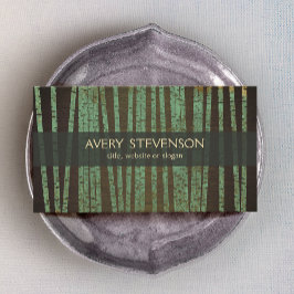 Cartão De Visita Healer Holístico do Bambu Verde