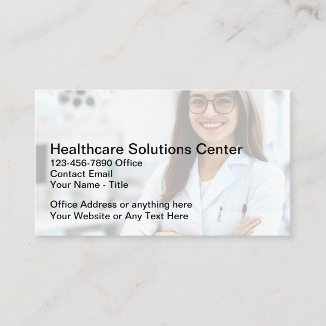 Cartão De Visita Healthcare Insurance Rep Business Cards (Frente)