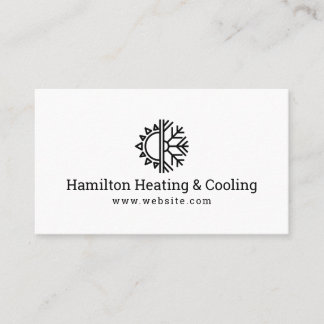 Cartão De Visita Heating & Cooling Business Card