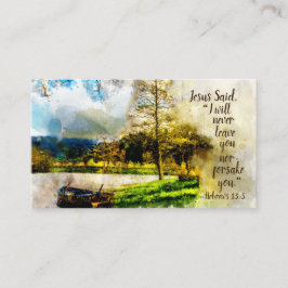 Cartão De Visita Hebraico 13:5 Eu nunca te deixarei ou te abandonar