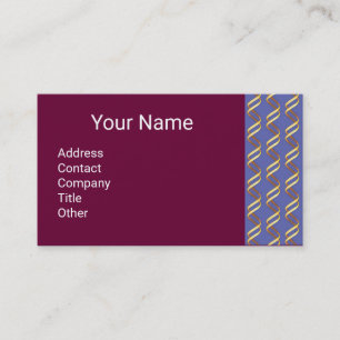 Cartão De Visita HELIX BIOTECH, Grelhas Geométricas Douradas Em Púr