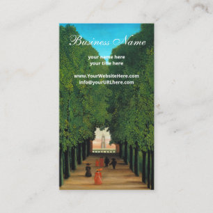 Cartão De Visita Henri Rousseau, Avenida no Parque em Saint Cloud