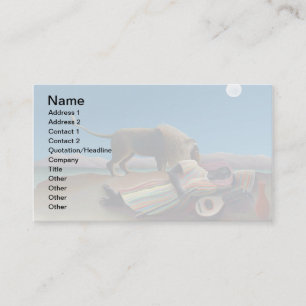 Cartão De Visita Henri Rousseau - O Cigano Que Dorme