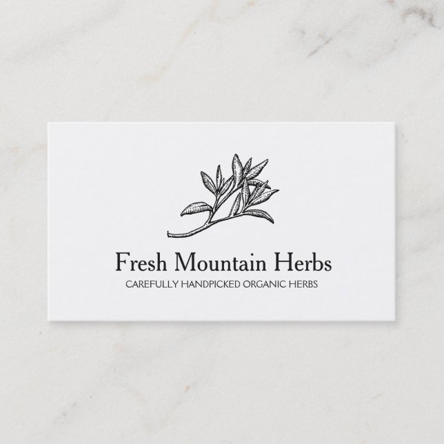 Cartão De Visita Herbalist Herb (Frente)