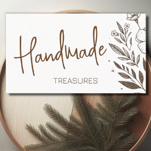 Cartão De Visita Herbos Florais Artesanatos feitos à mão Desenho da