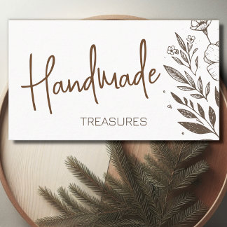 Cartão De Visita Herbos Florais Artesanatos feitos à mão Desenho da