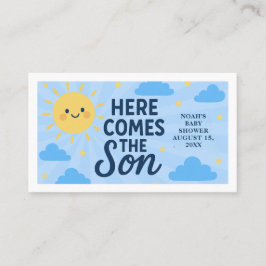Cartão De Visita Here Comes the Son Baby Shower - Sunshine 