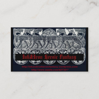 Cartão de visita heróico da fantasia de Ink&Iron