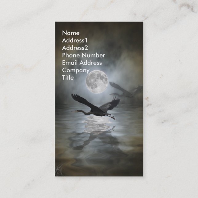 Cartão de visita Heron Azul excelente (Frente)