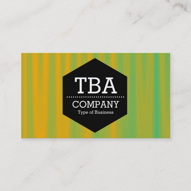 Cartão De Visita Hexágono Negro - Abstrato 090716(05) (Frente)