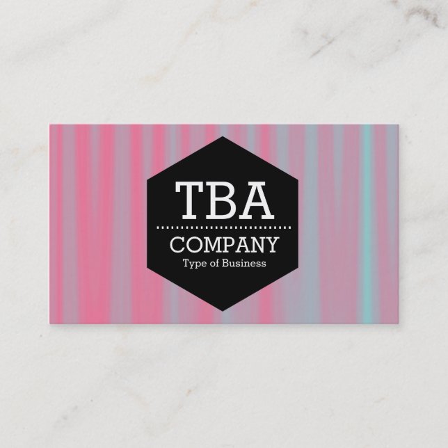 Cartão De Visita Hexágono Negro - Abstrato 090716(06) (Frente)