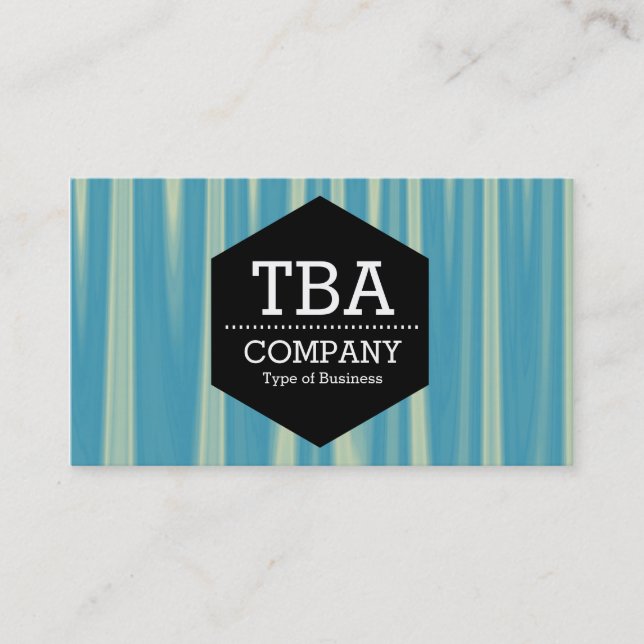 Cartão De Visita Hexágono Negro - Abstrato 090716(08) (Frente)