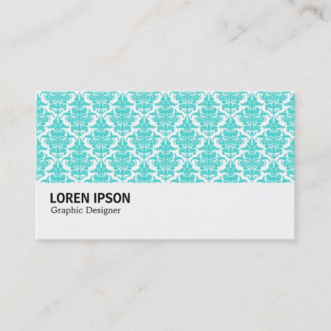 Cartão De Visita Hi-Phi - 0219 - Aqua Damask (Frente)