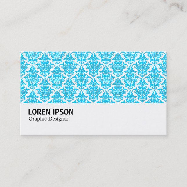 Cartão De Visita Hi-Phi - 0226 Sky Blue Damask (Frente)