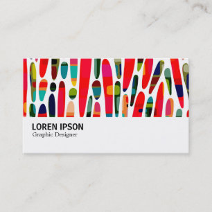 Cartão De Visita Hi-Phi - 0321 - Collaged Color Splash 150222