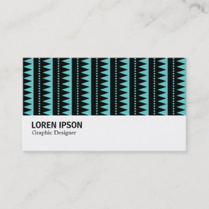 Cartão De Visita Hi-Phi - 0414 - Aztec Style Pattern - Lt Turquoise