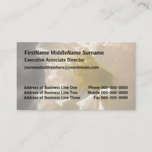 Cartão De Visita Hibiscus Pink em Sepia