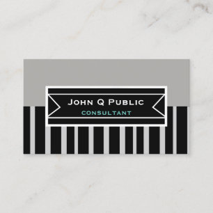 Cartão De Visita hic moderno negrito preto faixas personalizadas de