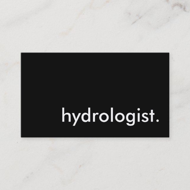 Cartão De Visita hidrologista. (Frente)