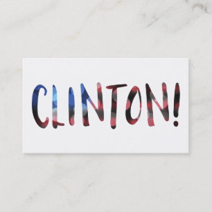 Cartão De Visita Hillary Clinton bokeh