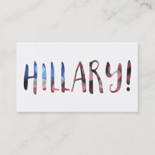 Cartão De Visita Hillary Clinton bokeh
