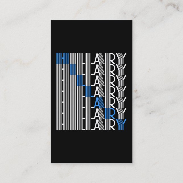 Cartão De Visita hillary clinton textual (Frente)